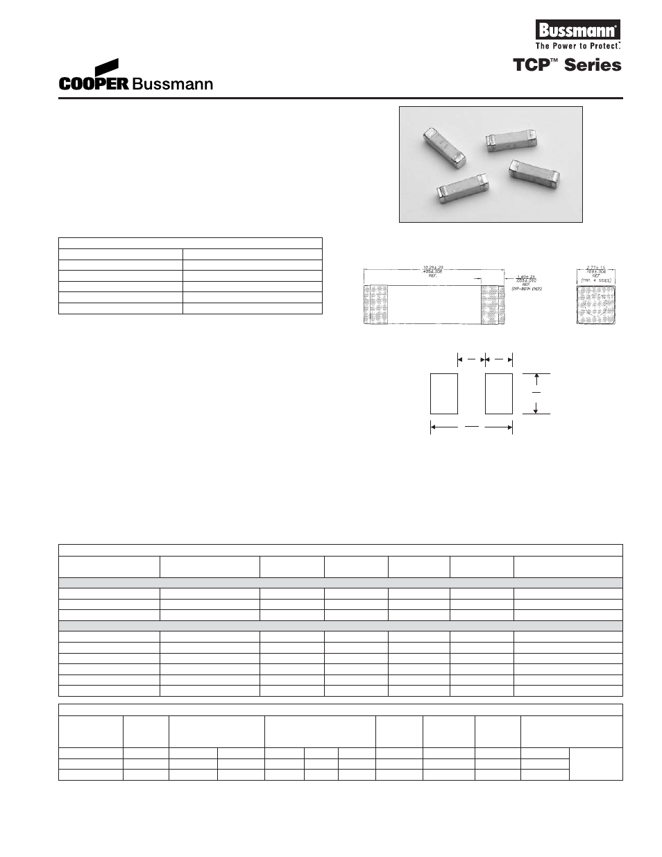 Series, Telecom circuit protector, Electrical and power cross specifications | Lightning surge specifications | Cooper Bussmann BRICK 6125TD User Manual | Page 3 / 32