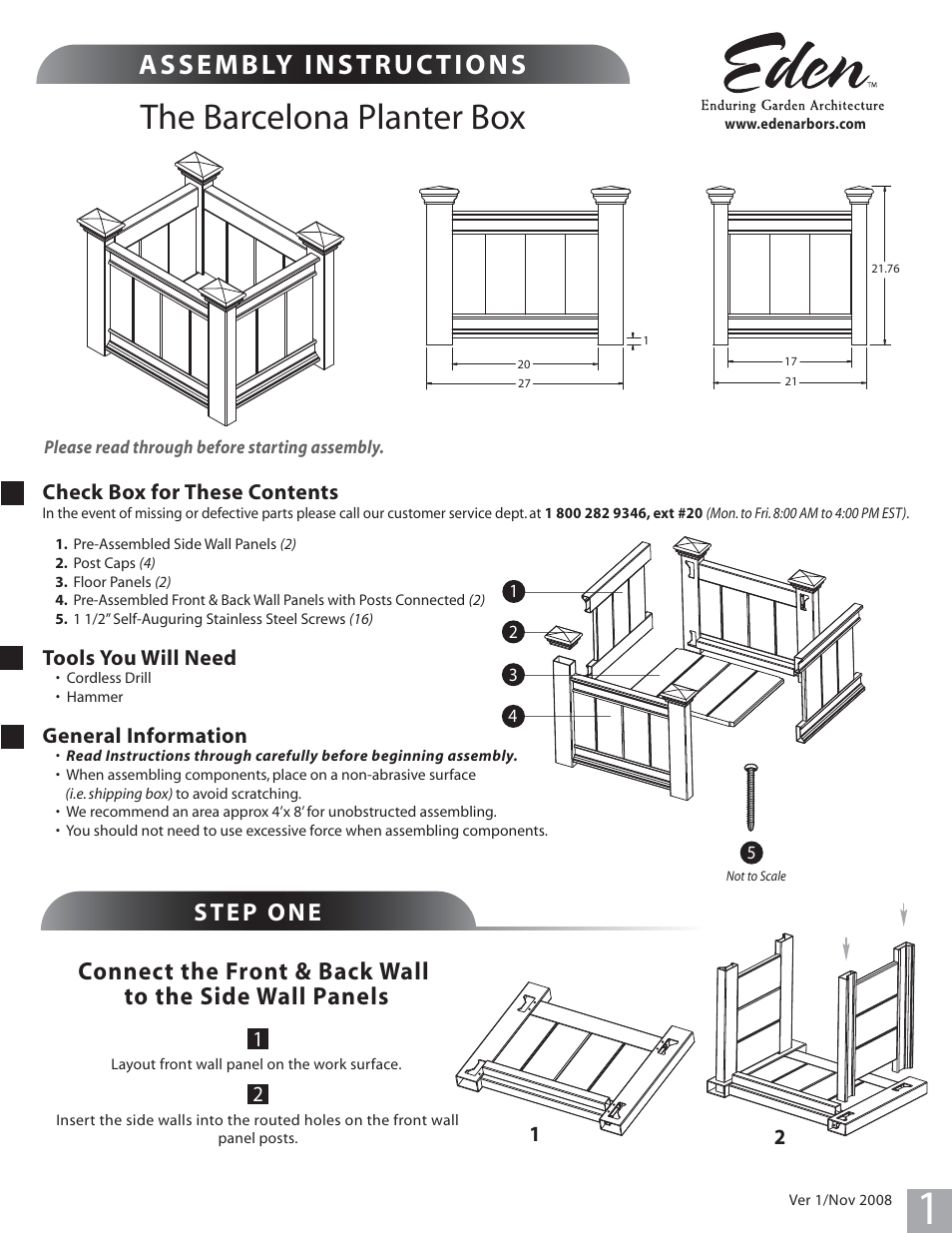 New England Arbors VA68210 User Manual | 2 pages