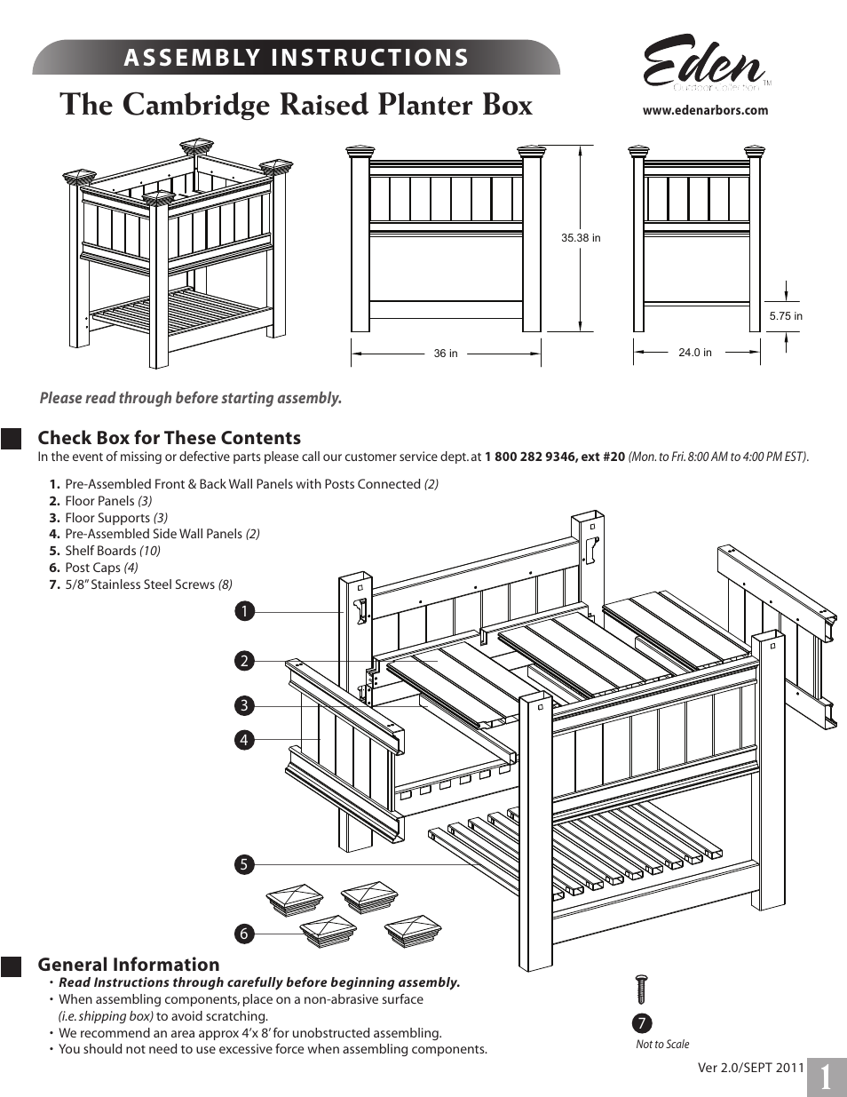 New England Arbors VA68211 User Manual | 3 pages