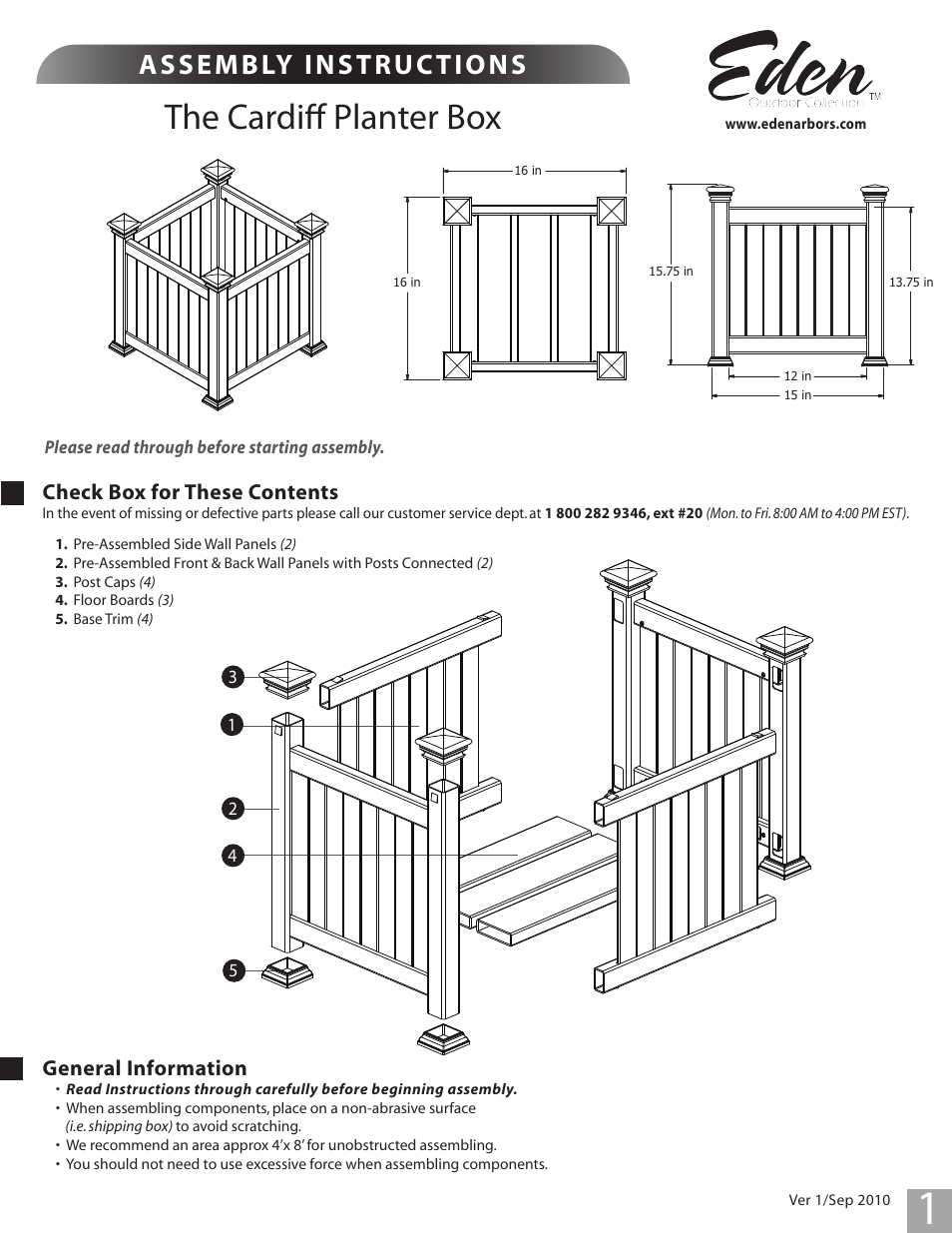 New England Arbors VA68212 User Manual | 2 pages