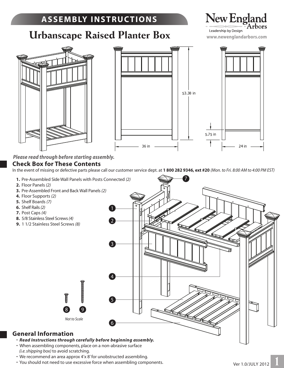 New England Arbors VA68217 User Manual | 4 pages