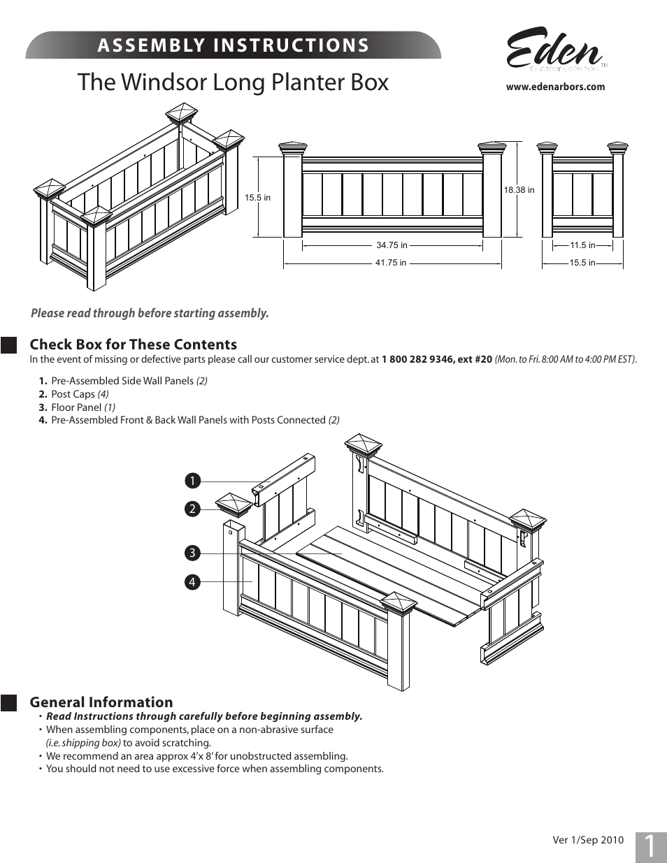 New England Arbors VA68214 User Manual | 2 pages