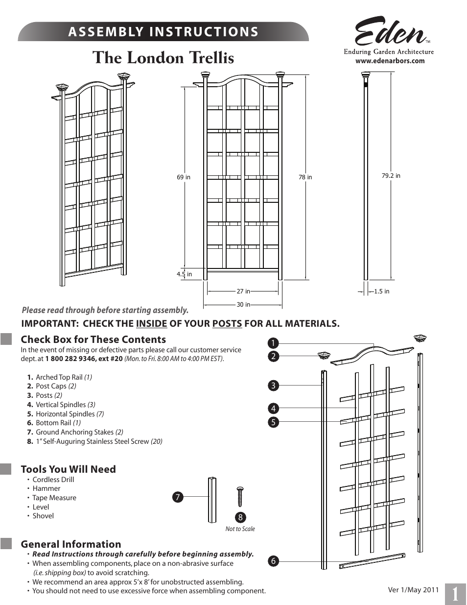 New England Arbors VA68201 User Manual | 4 pages