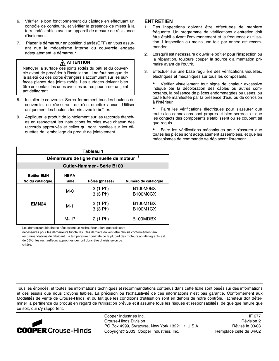 Cooper Bussmann EMN IF677 User Manual | Page 4 / 6