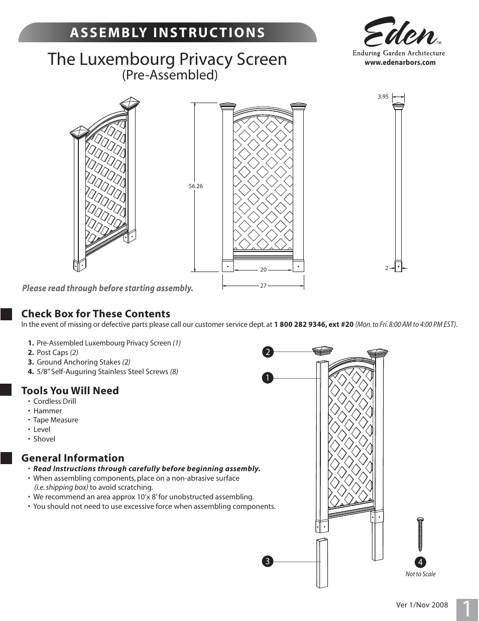 New England Arbors VA68199 User Manual | 2 pages