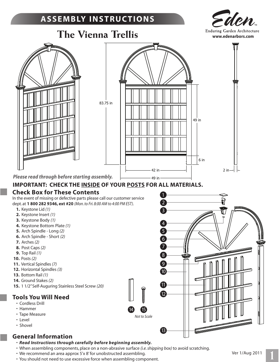 New England Arbors VA68203 User Manual | 5 pages