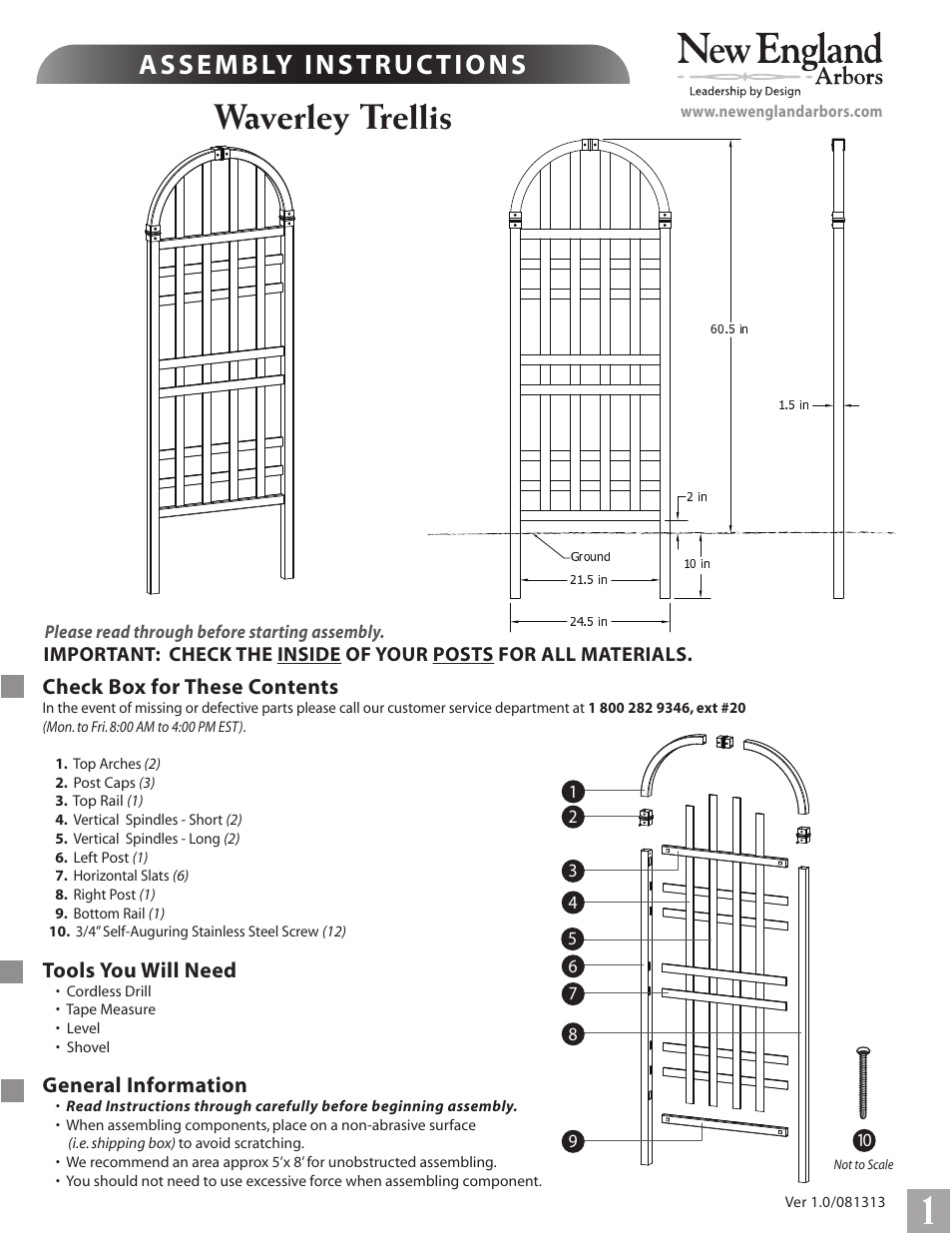 New England Arbors VA68205 User Manual | 4 pages