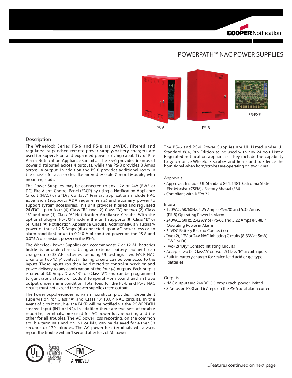 Cooper Bussmann POWERPATH PS-6 User Manual | 4 pages