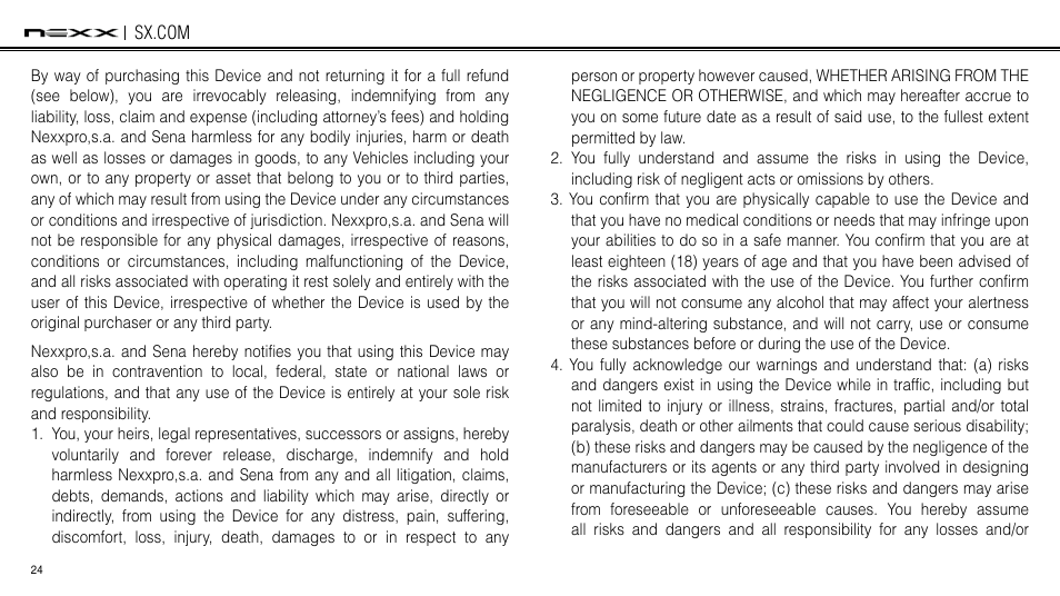 NEXX Helmets SX.COM User Manual | Page 24 / 162