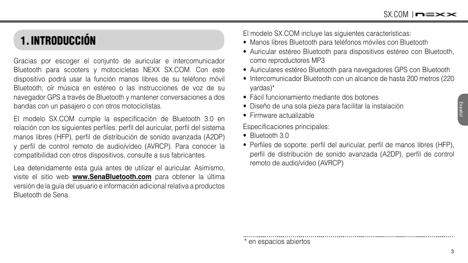 Introducción | NEXX Helmets SX.COM User Manual | Page 57 / 162