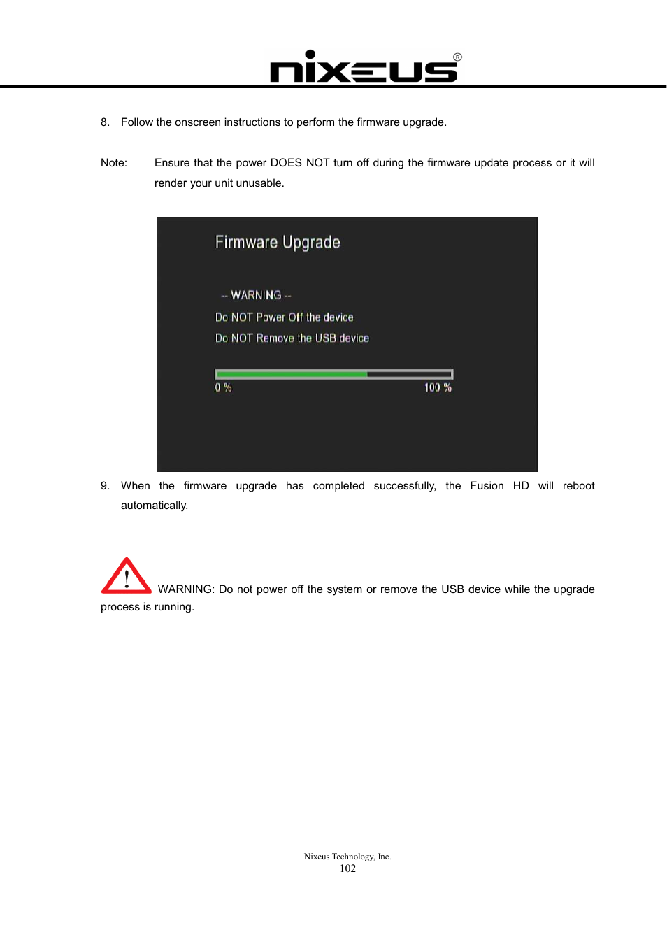 Nixeus Fusion HD User Manual User Manual | Page 102 / 128