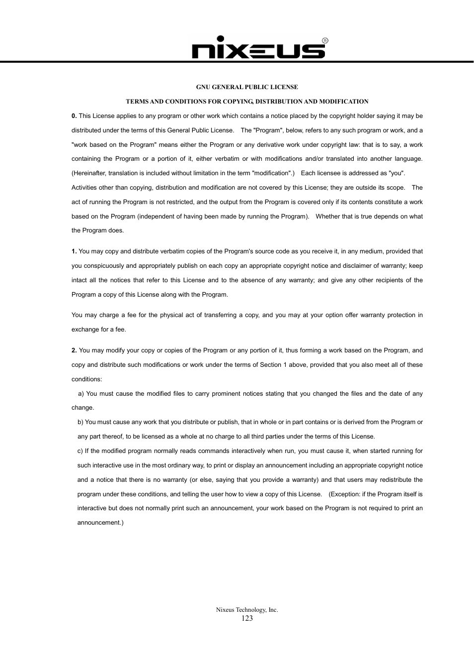 Nixeus Fusion HD User Manual User Manual | Page 123 / 128