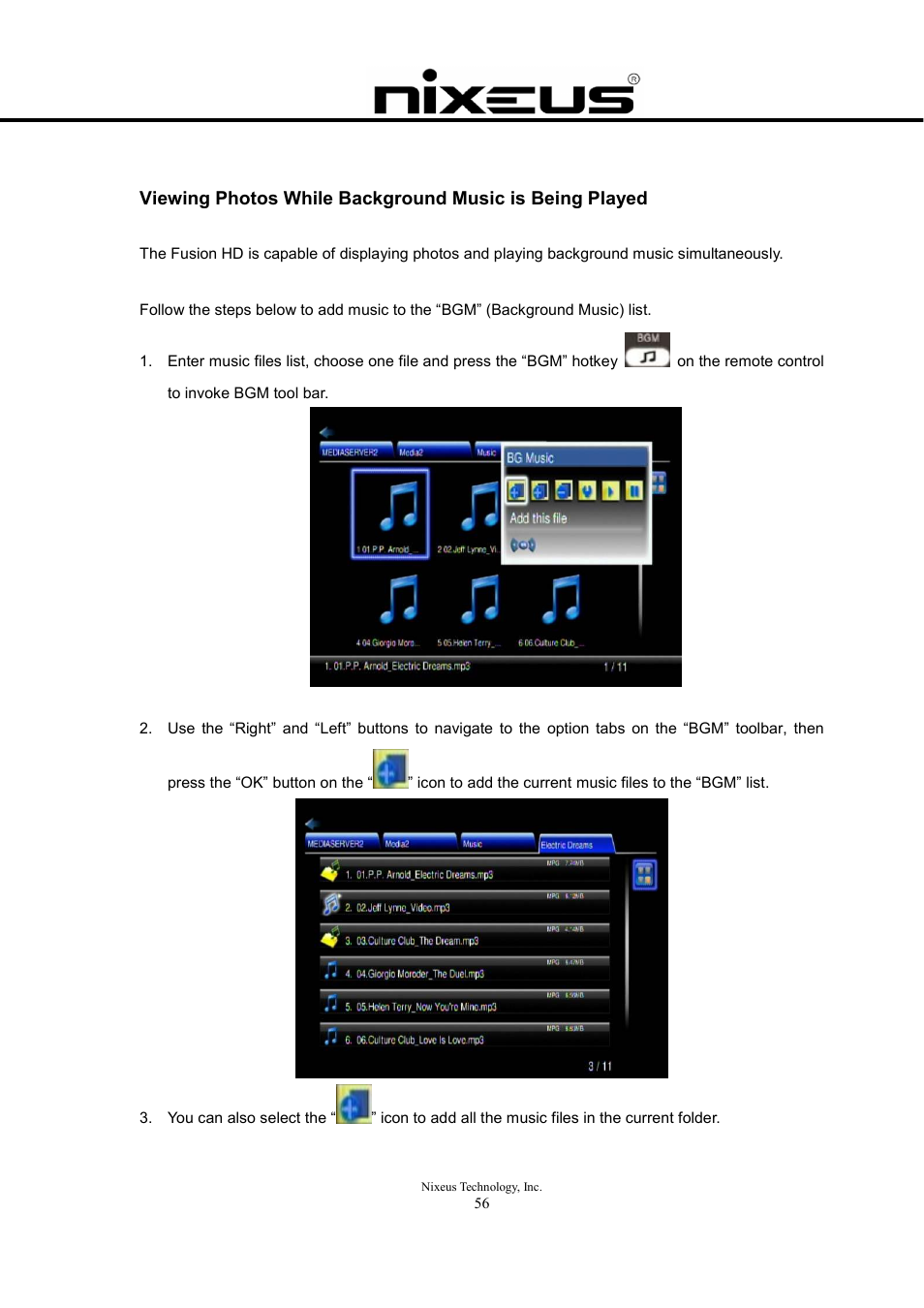 Nixeus Fusion HD User Manual User Manual | Page 56 / 128