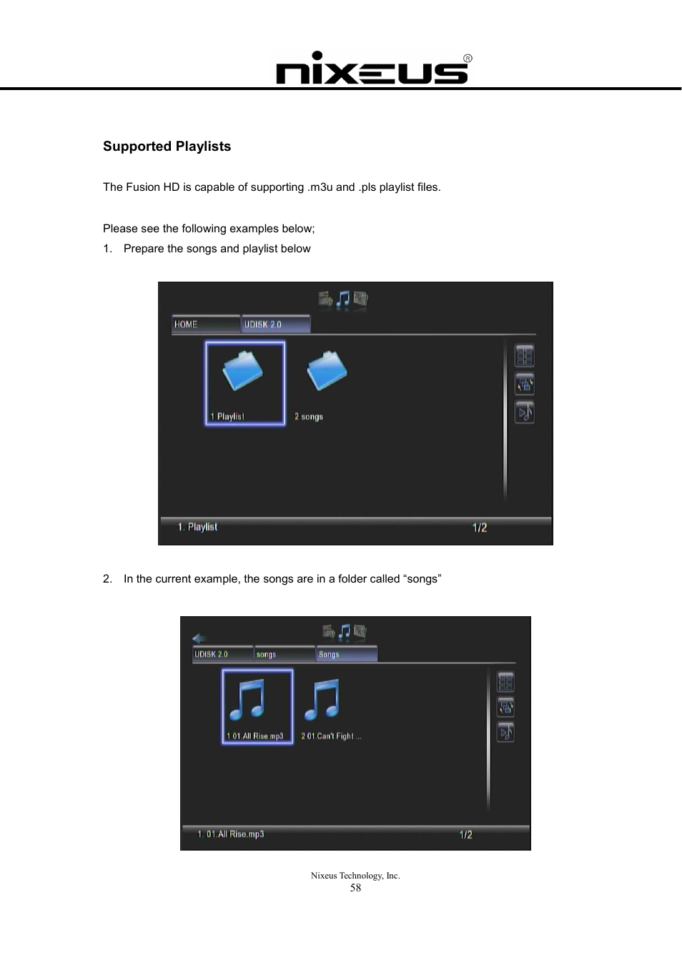 Nixeus Fusion HD User Manual User Manual | Page 58 / 128