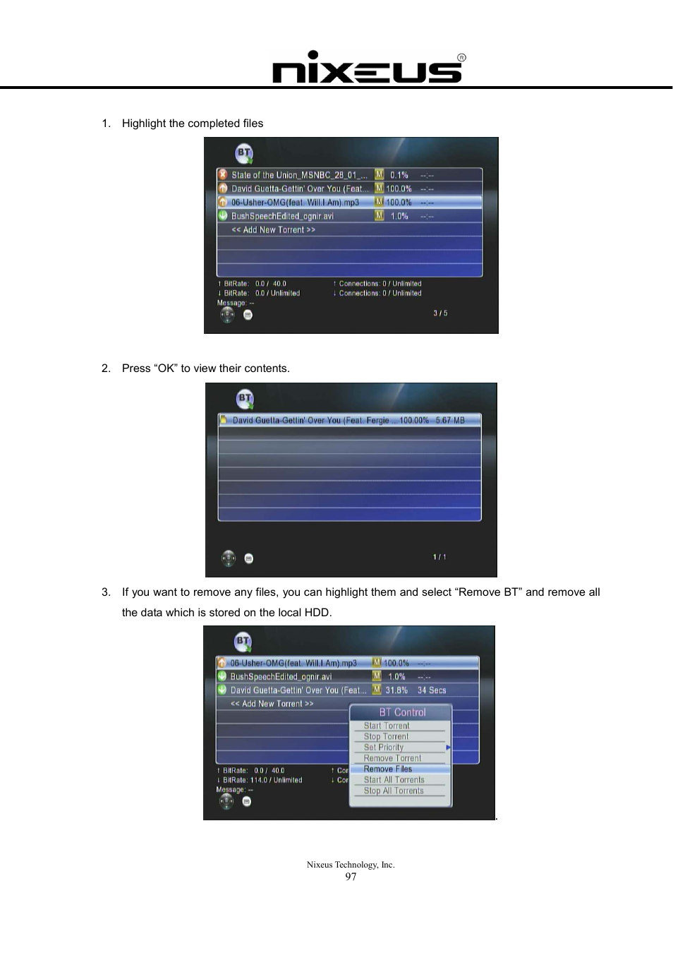 Nixeus Fusion HD User Manual User Manual | Page 97 / 128