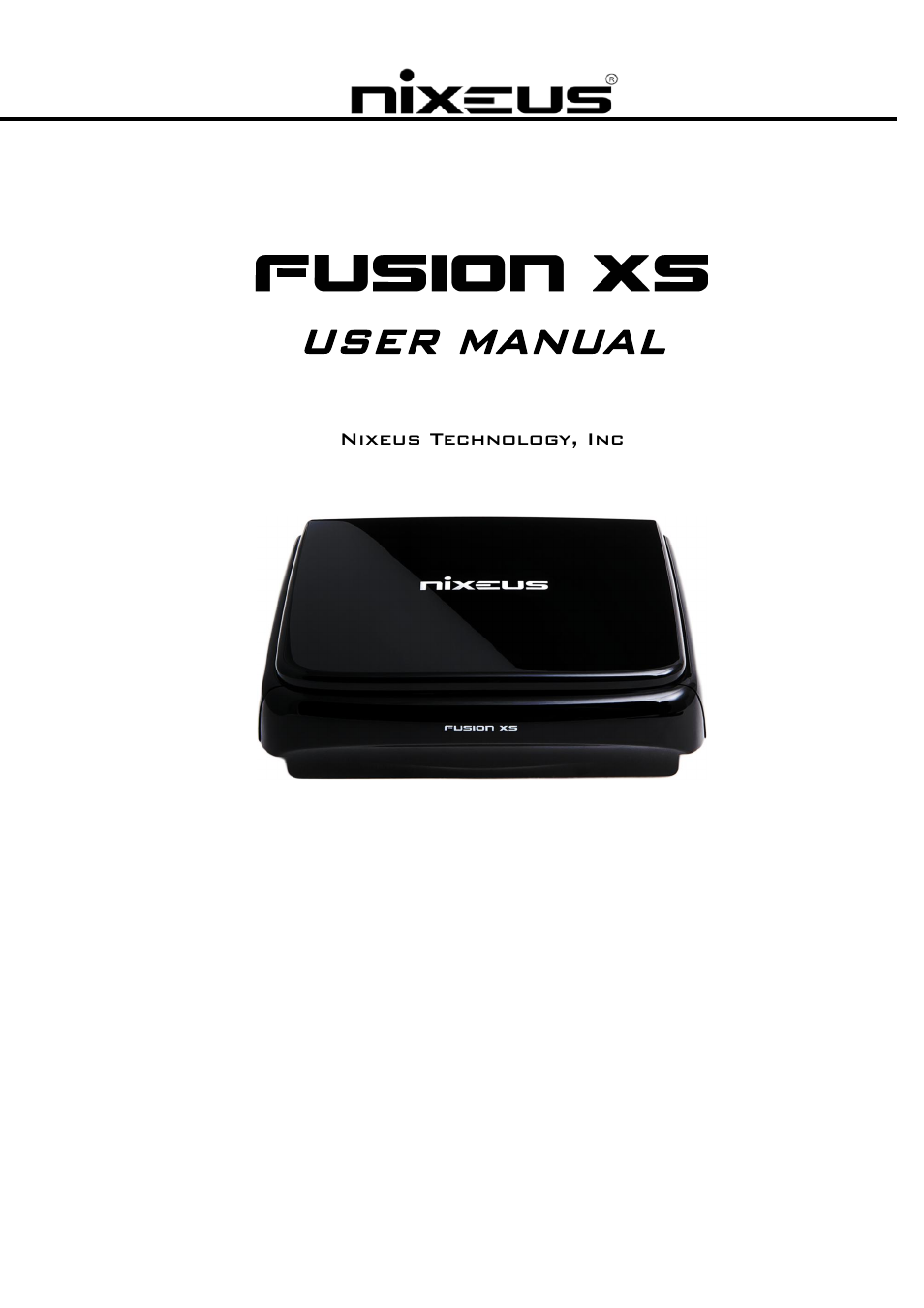 Nixeus Fusion XS User Manual | 20 pages