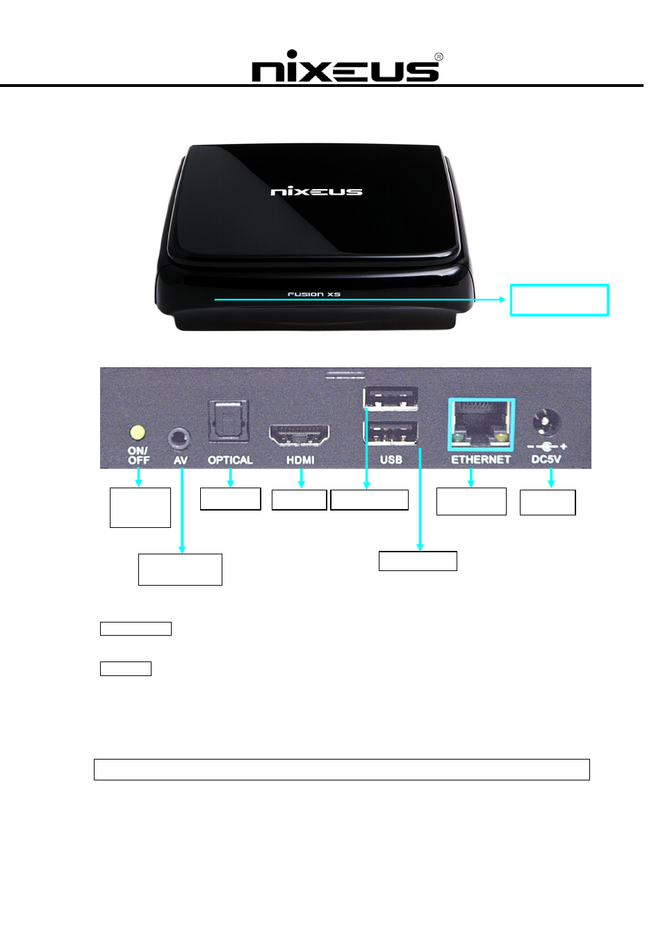 Rear view | Nixeus Fusion XS User Manual | Page 5 / 20