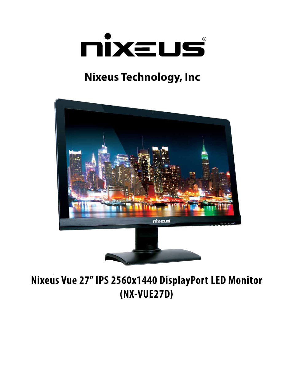 Nixeus NX-VUE27D User Manual | 11 pages