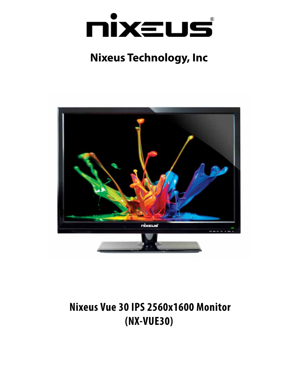 Nixeus NX-VUE30 User Manual | 23 pages