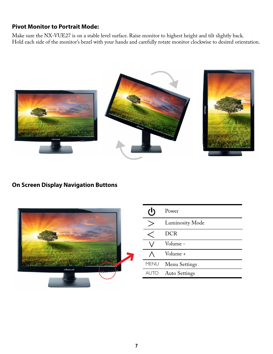 Nixeus NX-VUE27 User Manual | Page 7 / 12