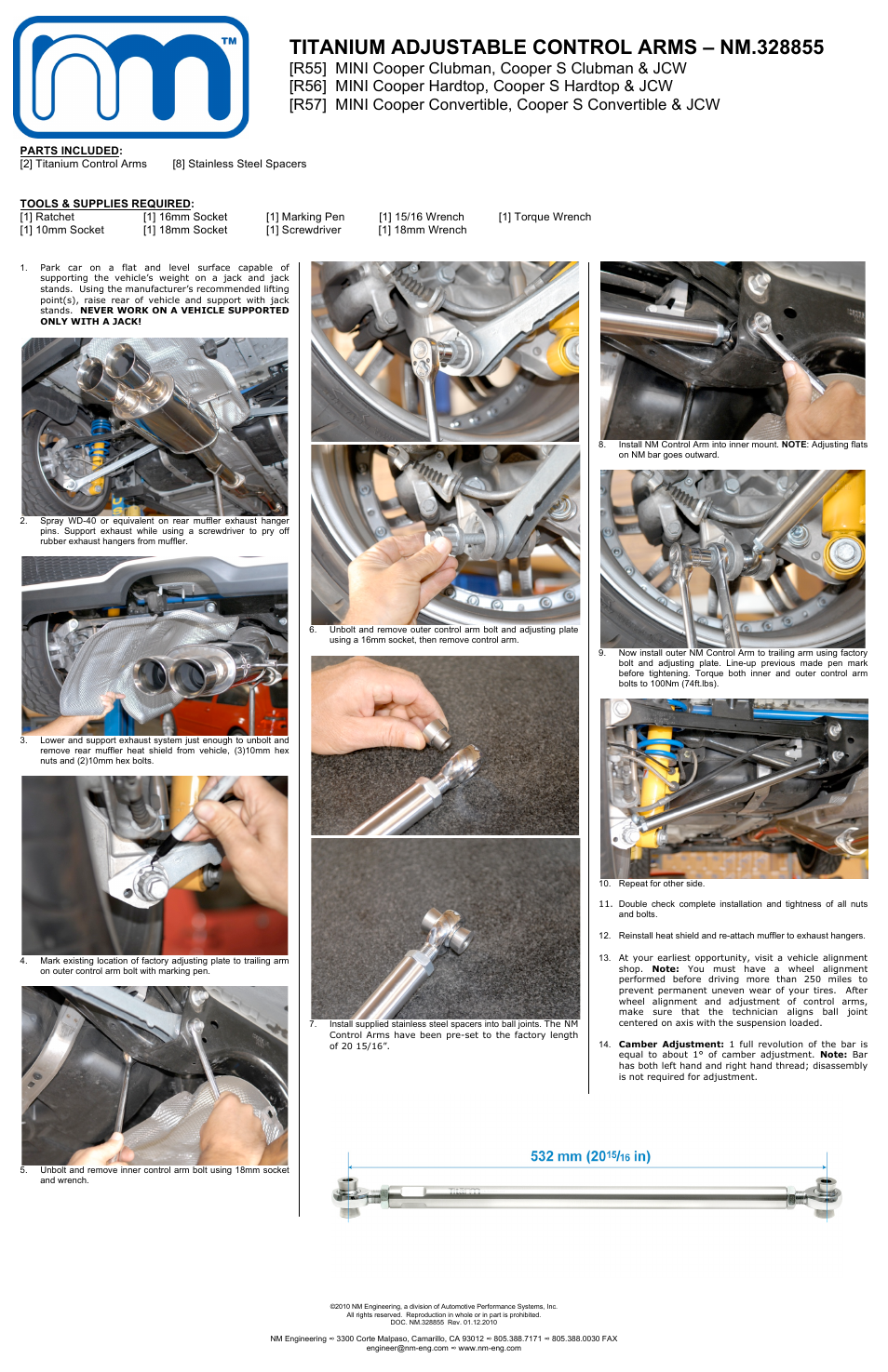 NM Engineering 328854 User Manual | 1 page