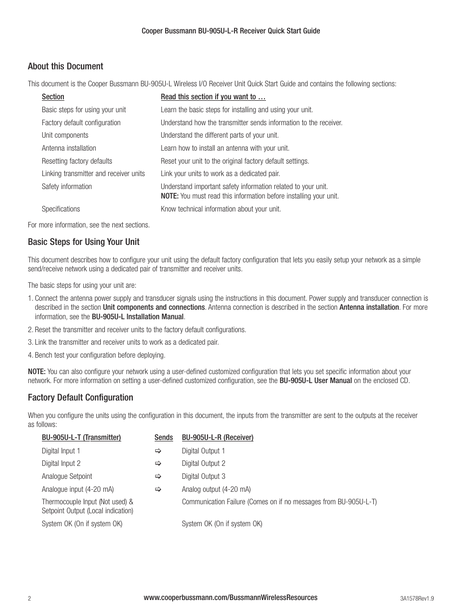 Cooper Bussmann BU-905U-L-R User Manual | Page 2 / 8
