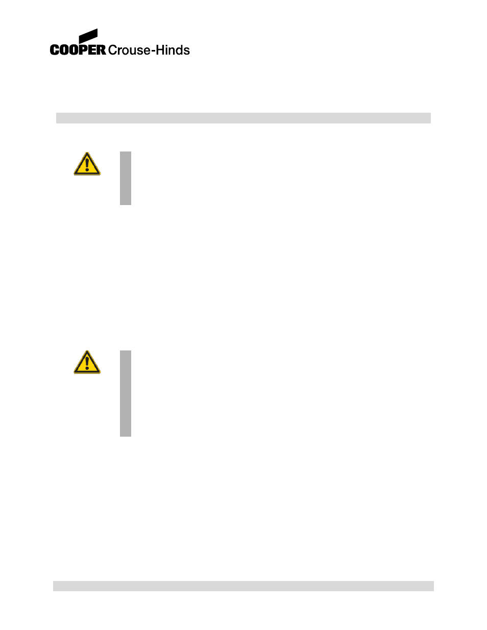 Warning | Cooper Bussmann 858 User Manual | Page 15 / 77