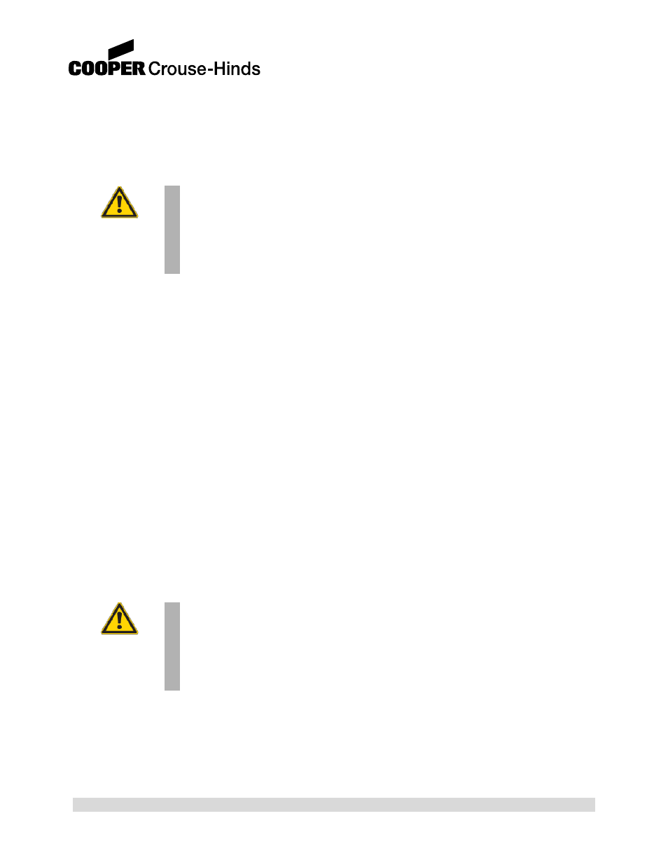 Warning | Cooper Bussmann 858 User Manual | Page 20 / 77