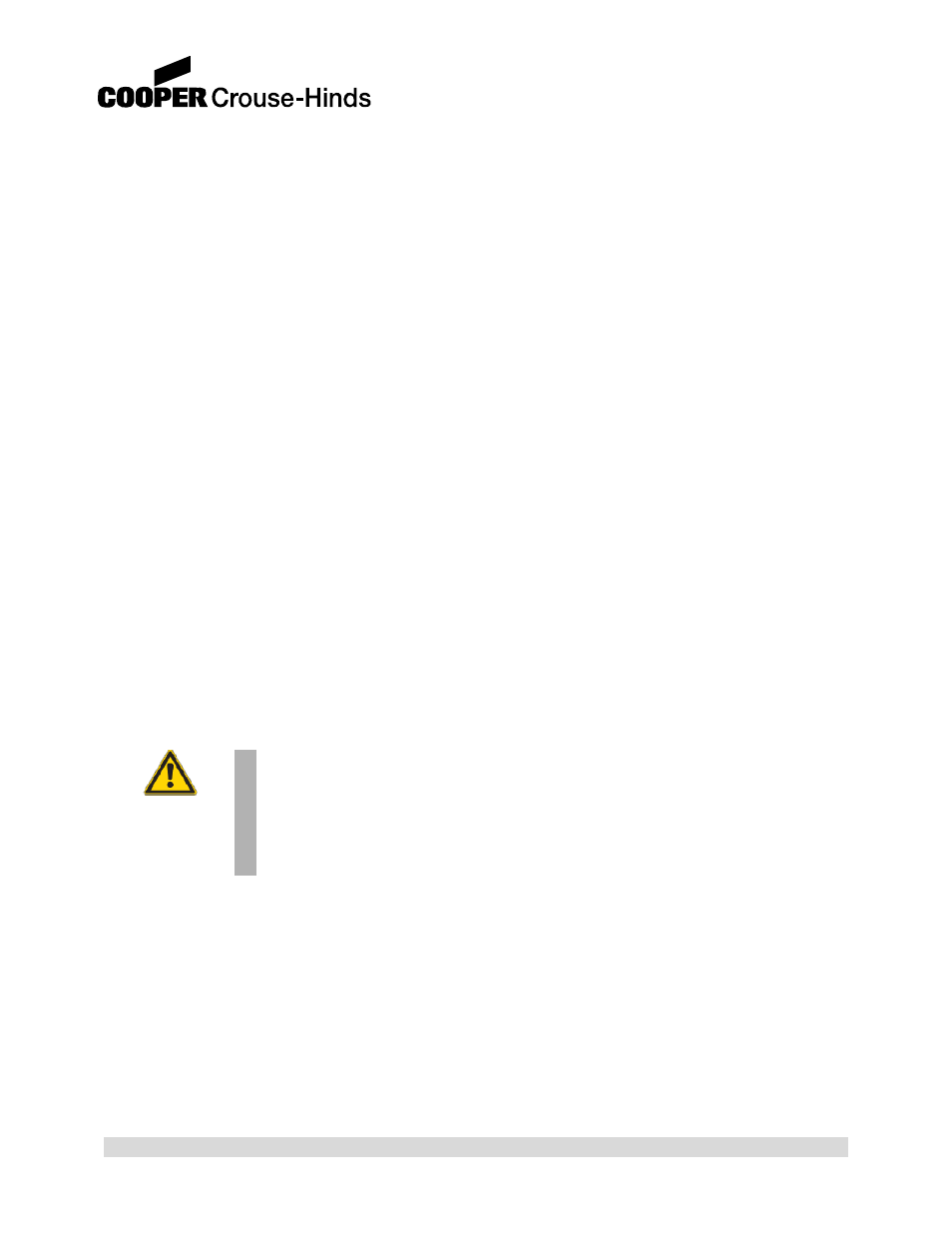Warning | Cooper Bussmann 858 User Manual | Page 24 / 77