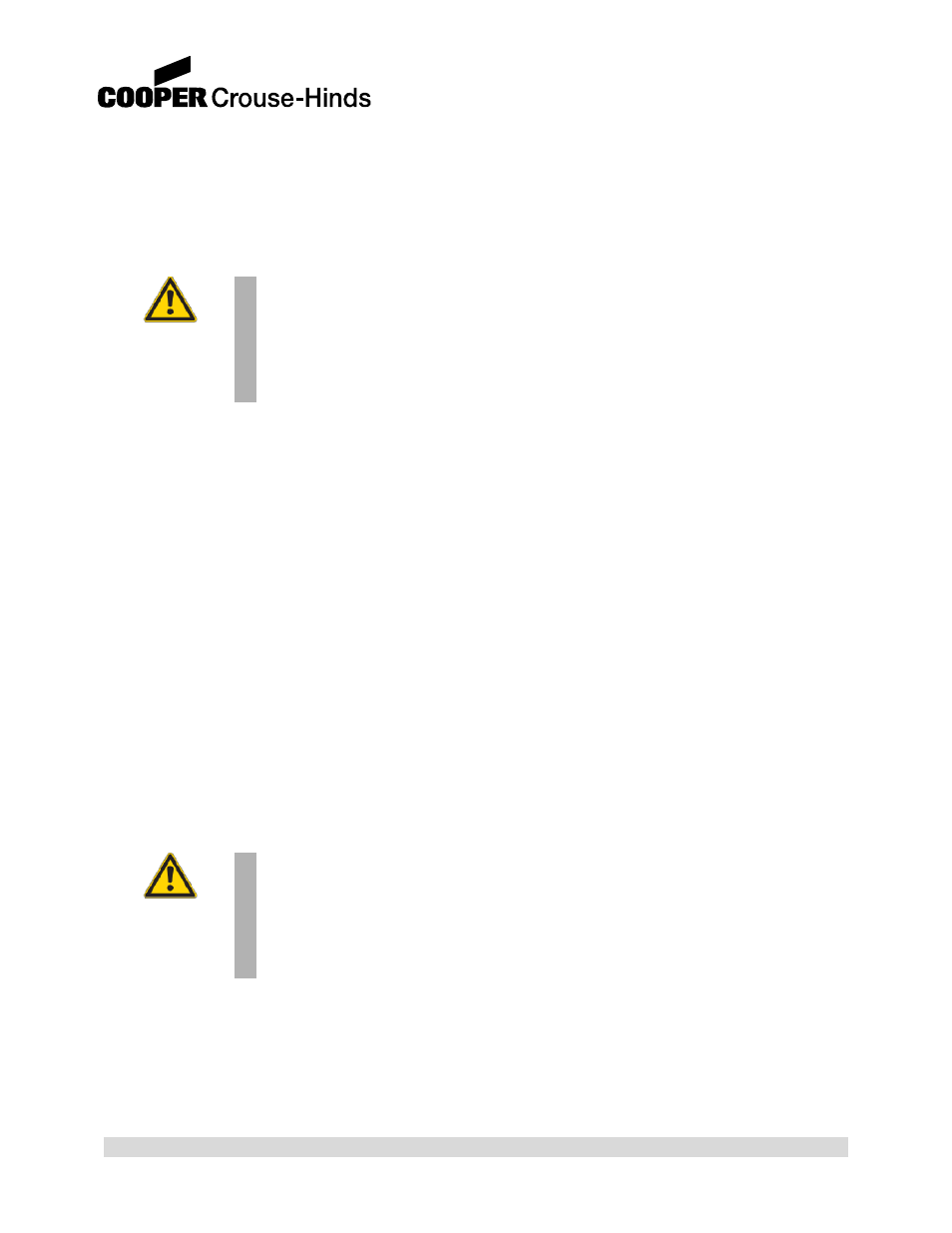 Warning | Cooper Bussmann 858 User Manual | Page 25 / 77