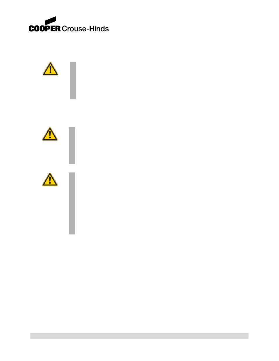 Warning | Cooper Bussmann 858 User Manual | Page 28 / 77