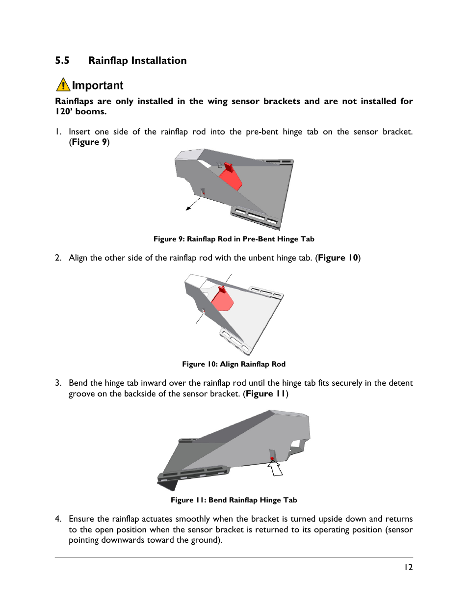 5 rainflap installation | NORAC UC4.5-BC-AP3 User Manual | Page 15 / 35