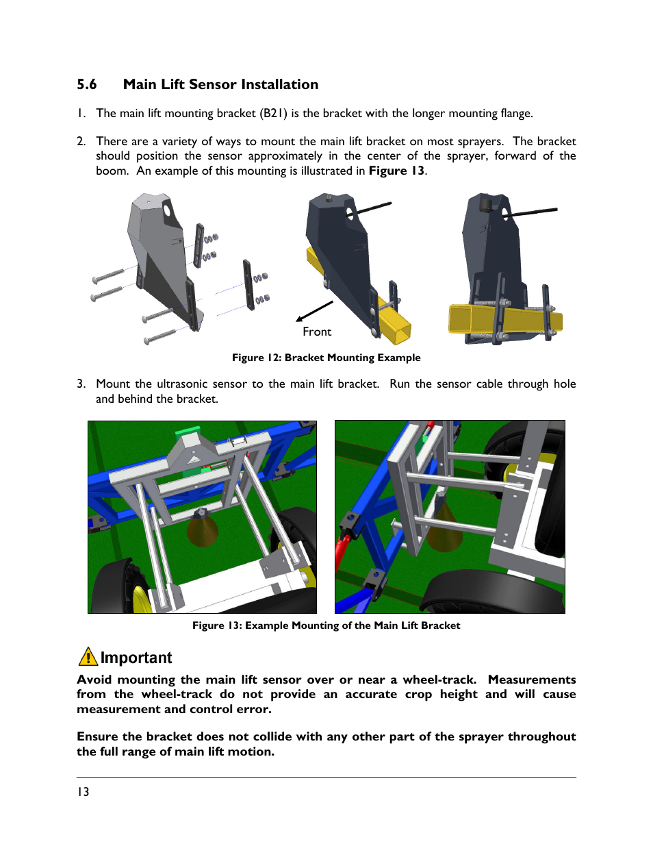 6 main lift sensor installation | NORAC UC4.5-BC-AP3 User Manual | Page 16 / 35