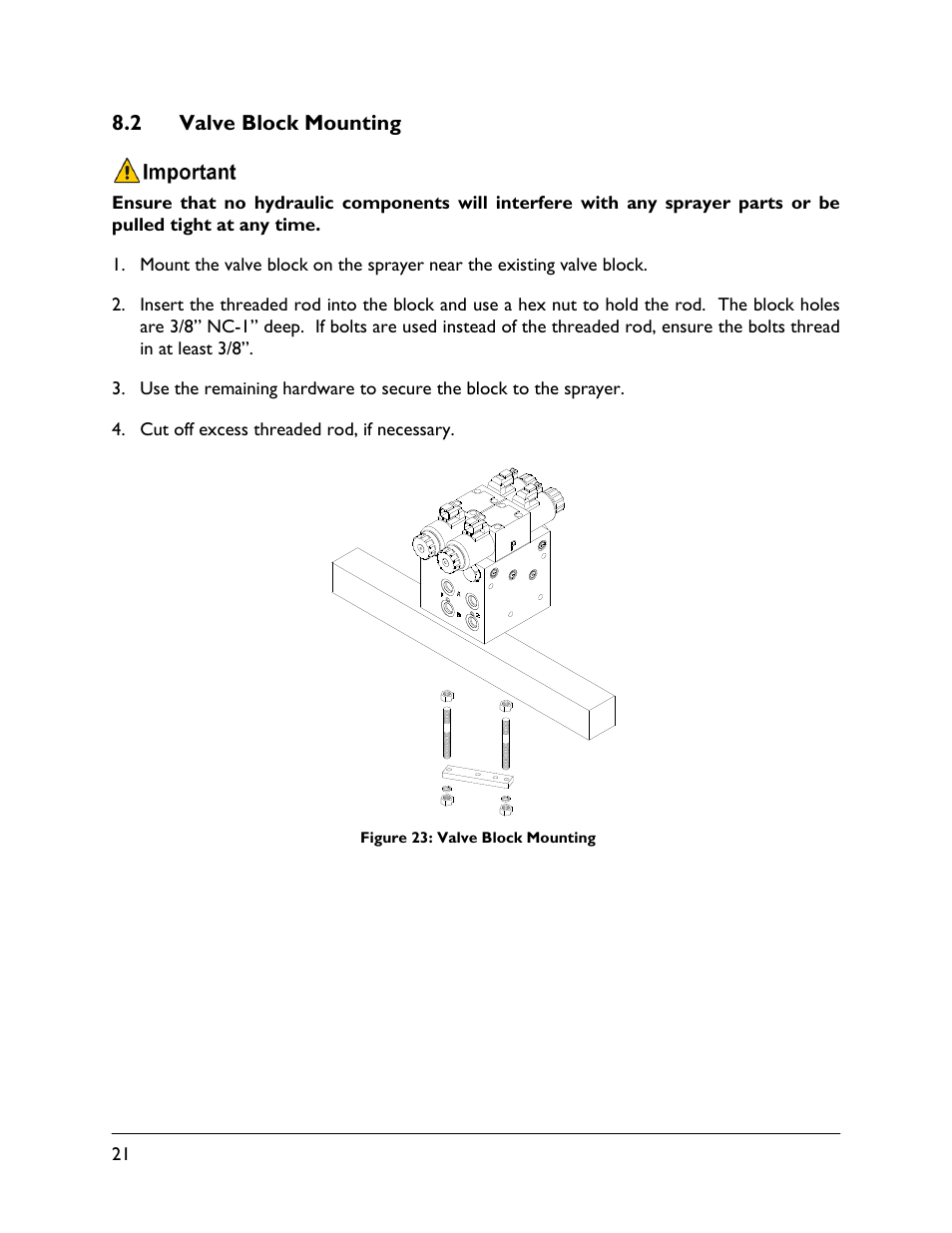 2 valve block mounting | NORAC UC4.5-BC-AP3 User Manual | Page 24 / 35