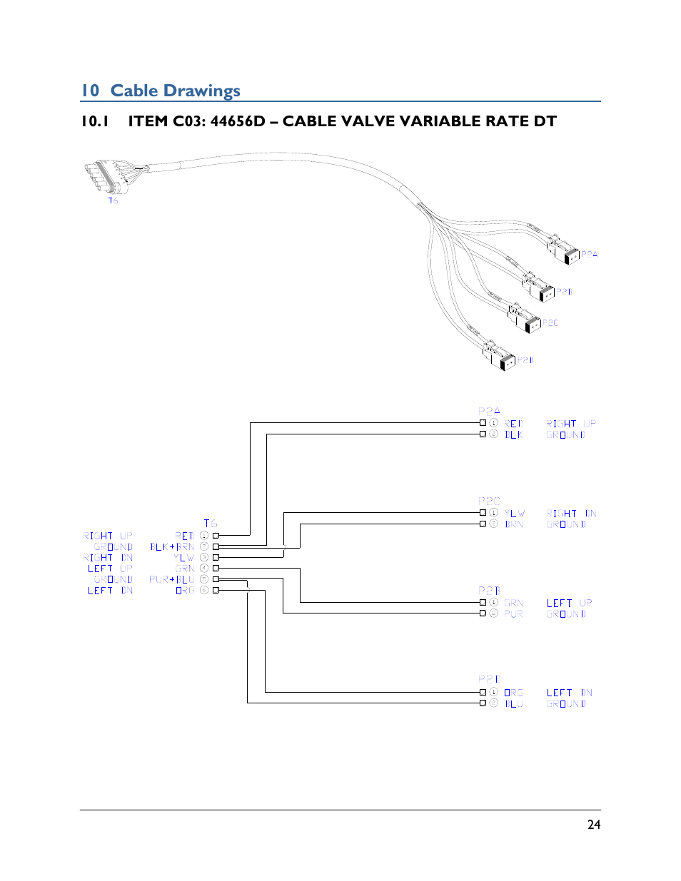 10 cable drawings, 1 item c03: 44656d | NORAC UC4.5-BC-AP3 User Manual | Page 27 / 35
