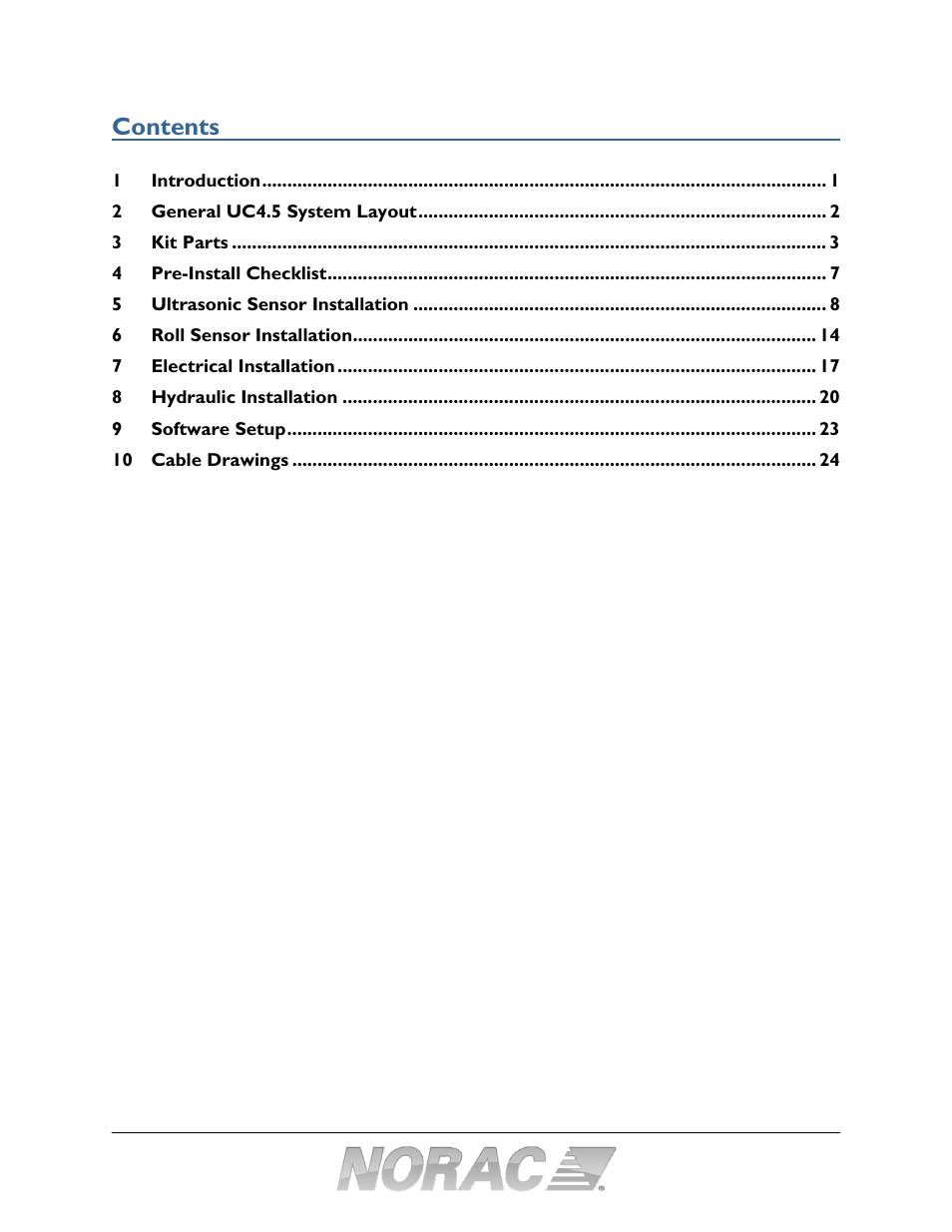 NORAC UC4.5-BC-AP3 User Manual | Page 3 / 35