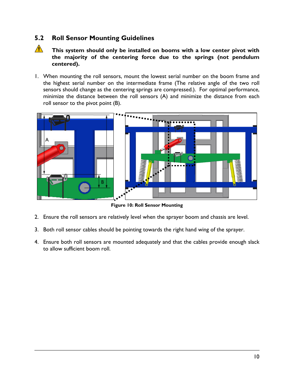 2 roll sensor mounting guidelines | NORAC UC4.5-BC-AS1 User Manual | Page 13 / 22