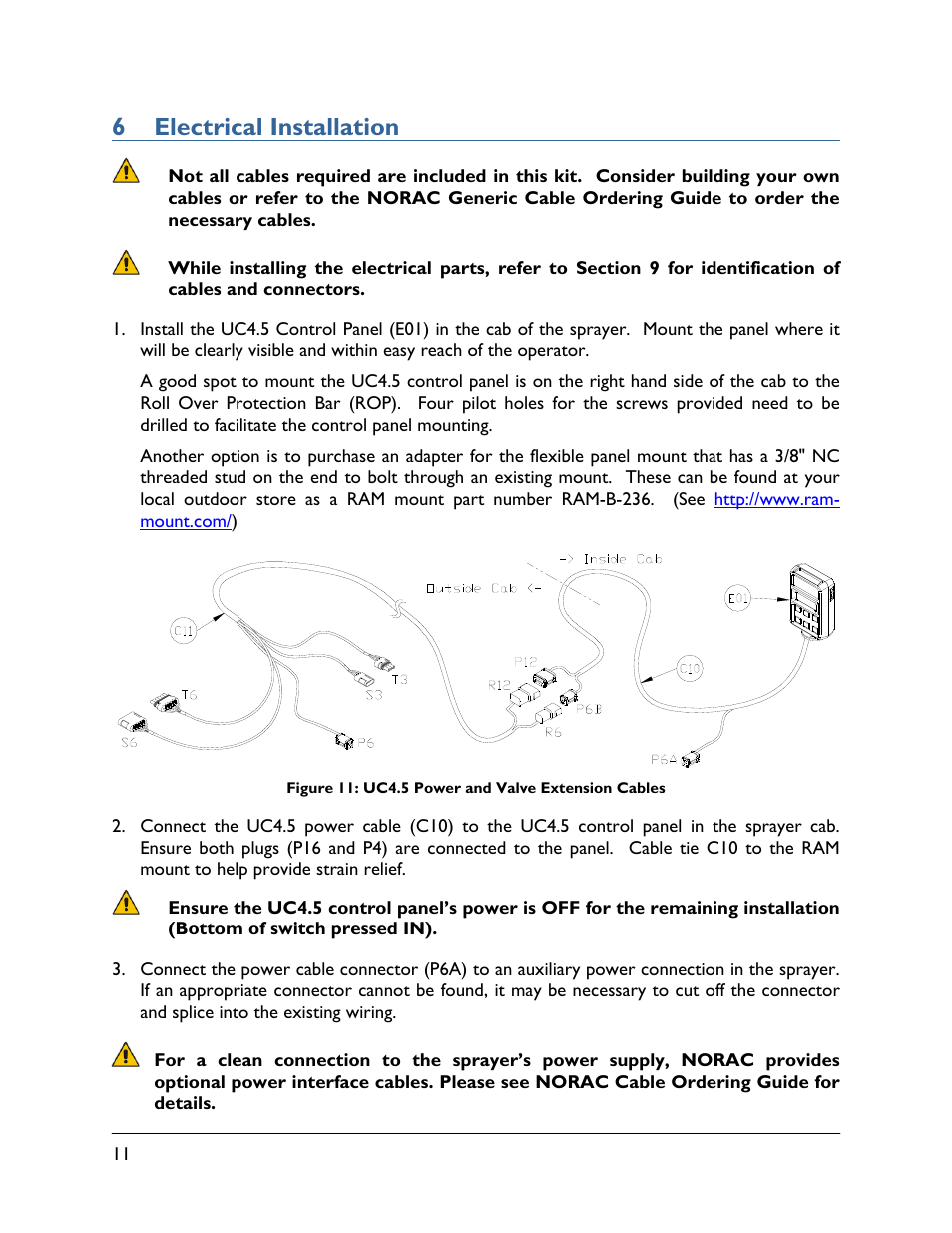 6 electrical installation | NORAC UC4.5-BC-AS1 User Manual | Page 14 / 22