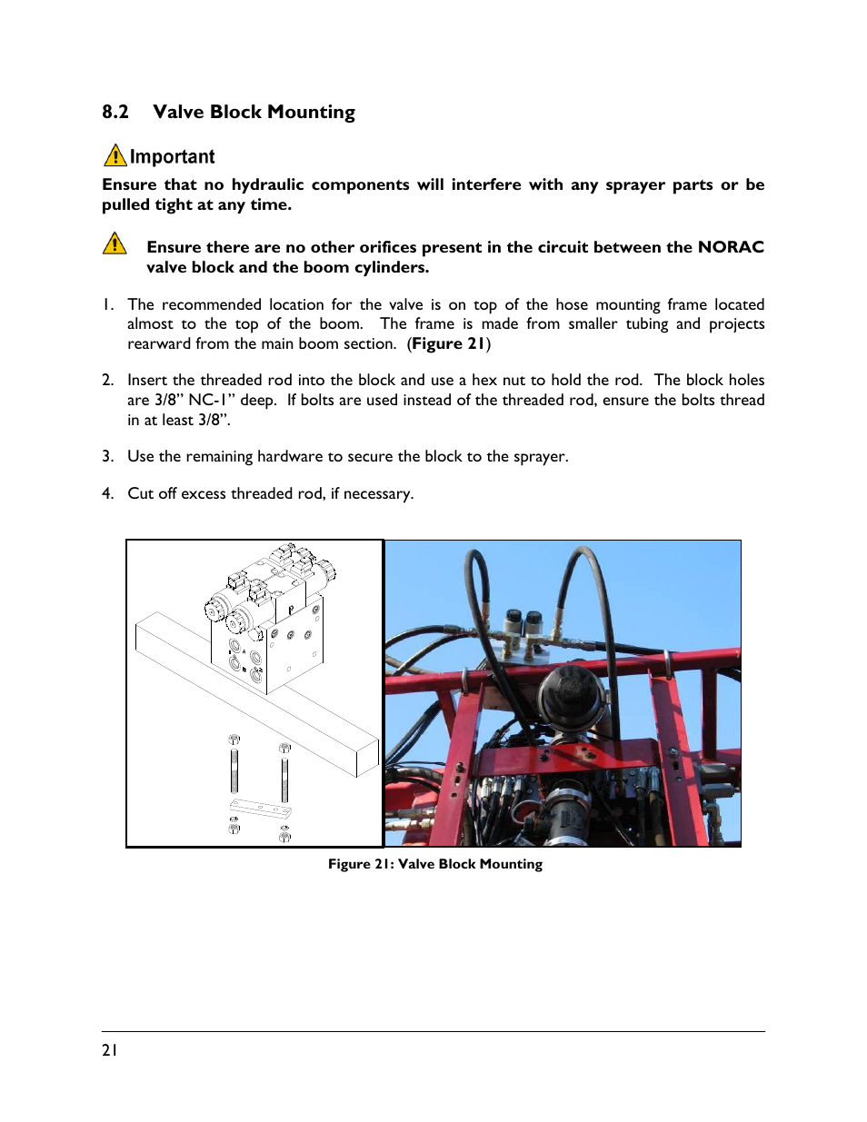 2 valve block mounting | NORAC UC4.5-BC-CS1 User Manual | Page 24 / 34