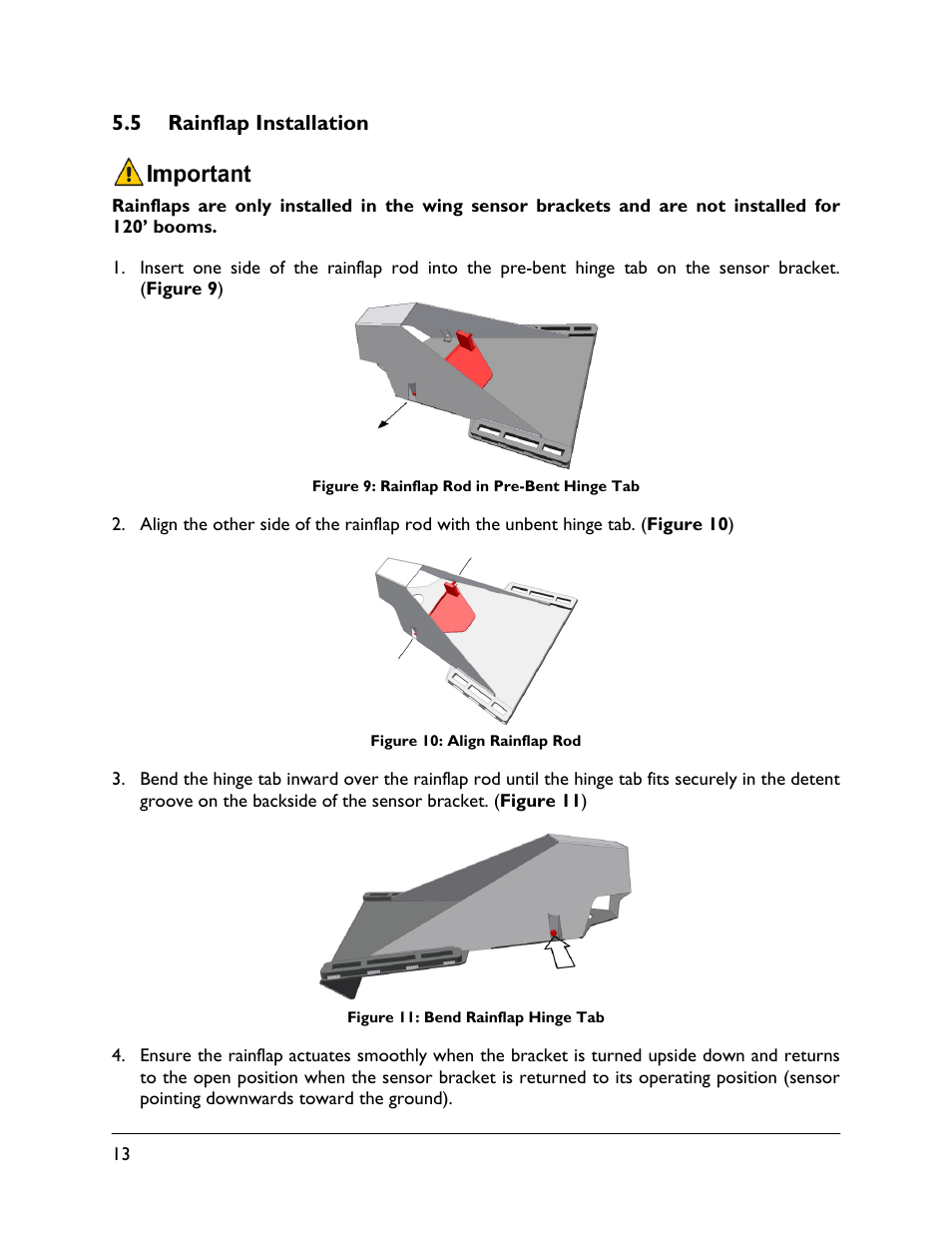 5 rainflap installation | NORAC UC4.5-BC-CS2 User Manual | Page 16 / 35