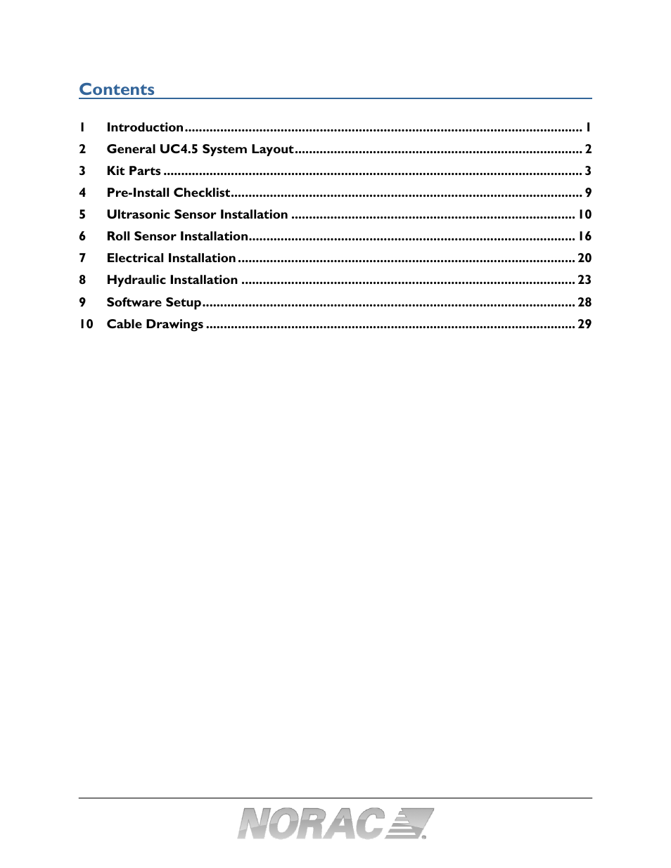 NORAC UC4.5-BC-CS5 User Manual | Page 3 / 42