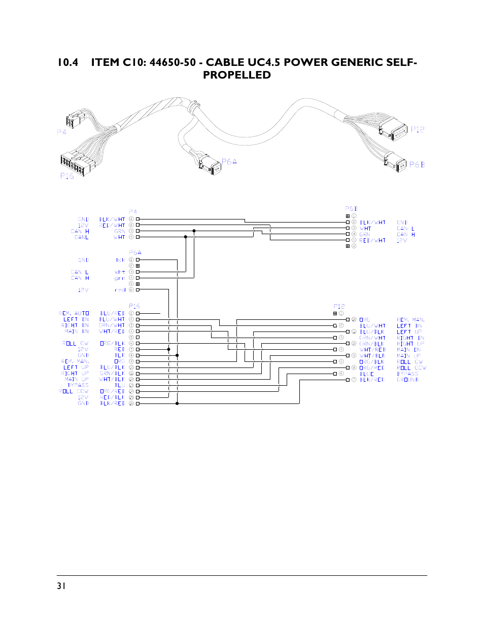 4 item c10: 44650-50 | NORAC UC4.5-BC-CS5 User Manual | Page 34 / 42