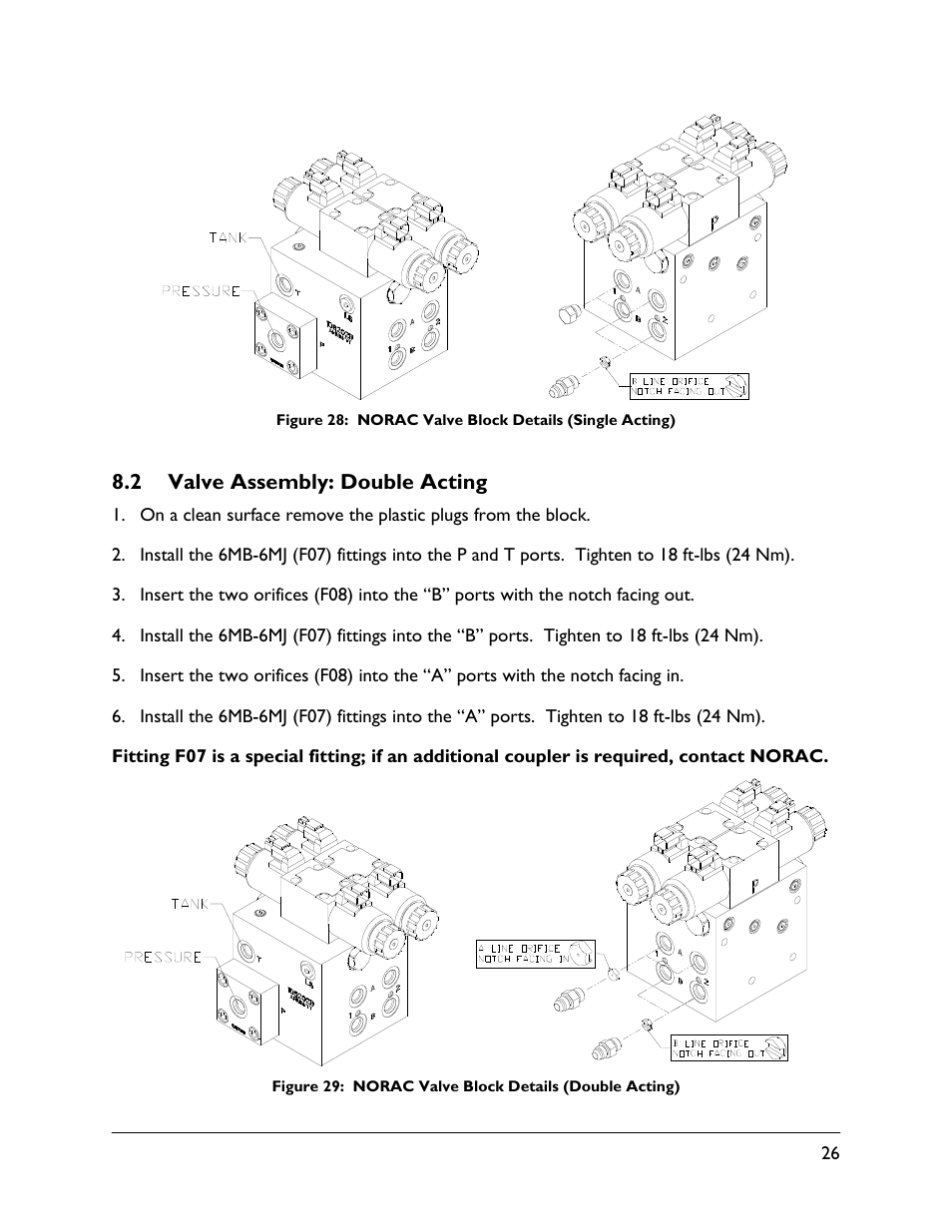2 valve assembly: double acting | NORAC UC4.5-BC-EU1 User Manual | Page 29 / 42
