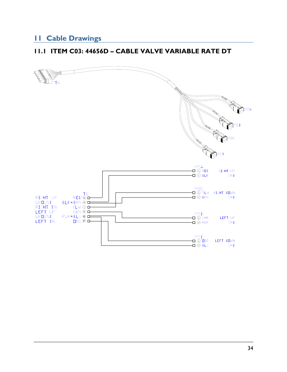 11 cable drawings, 1 item c03: 44656d | NORAC UC4.5-BC-EU1 User Manual | Page 37 / 42