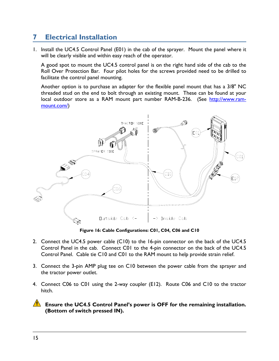 7 electrical installation | NORAC UC4.5-BC-FC1 User Manual | Page 18 / 29