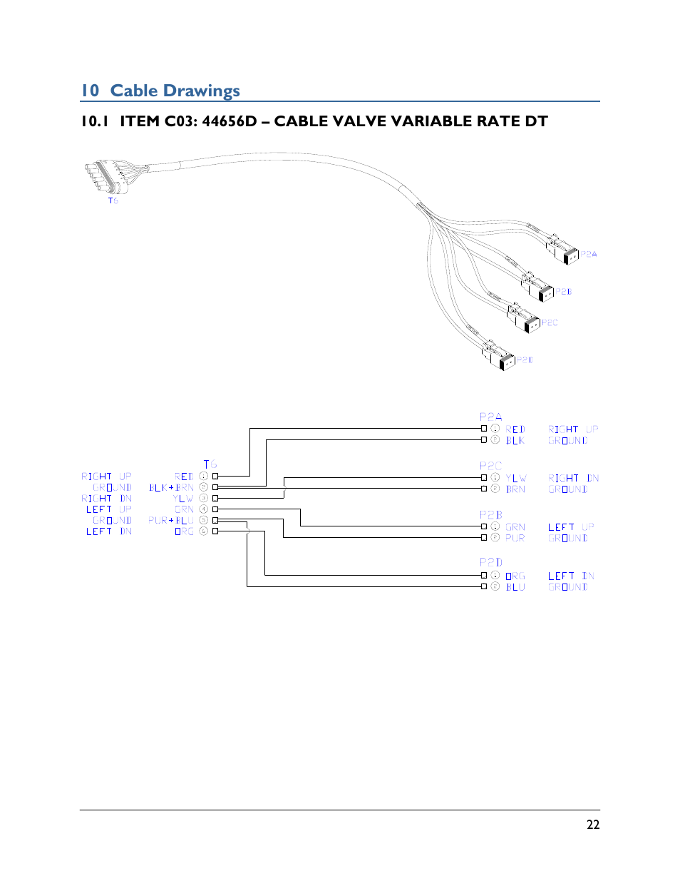 10 cable drawings, 1 item c03: 44656d | NORAC UC4.5-BC-FC2 User Manual | Page 25 / 32