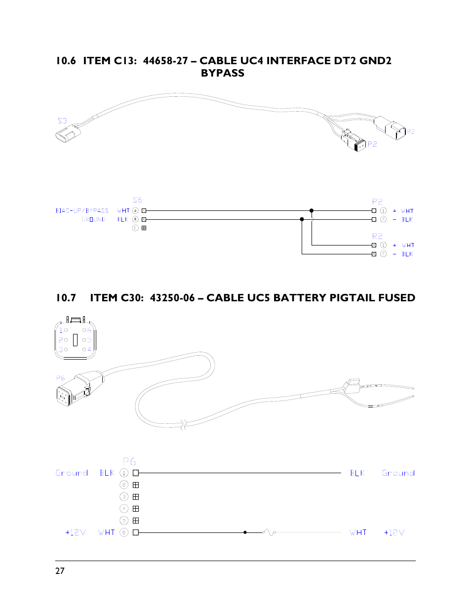 6 item c13: 44658-27, 7 item c30: 43250-06 | NORAC UC4.5-BC-FC2 User Manual | Page 30 / 32