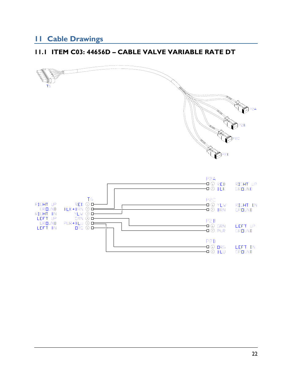 11 cable drawings, 1 item c03: 44656d | NORAC UC4.5-BC-FT1 User Manual | Page 25 / 32