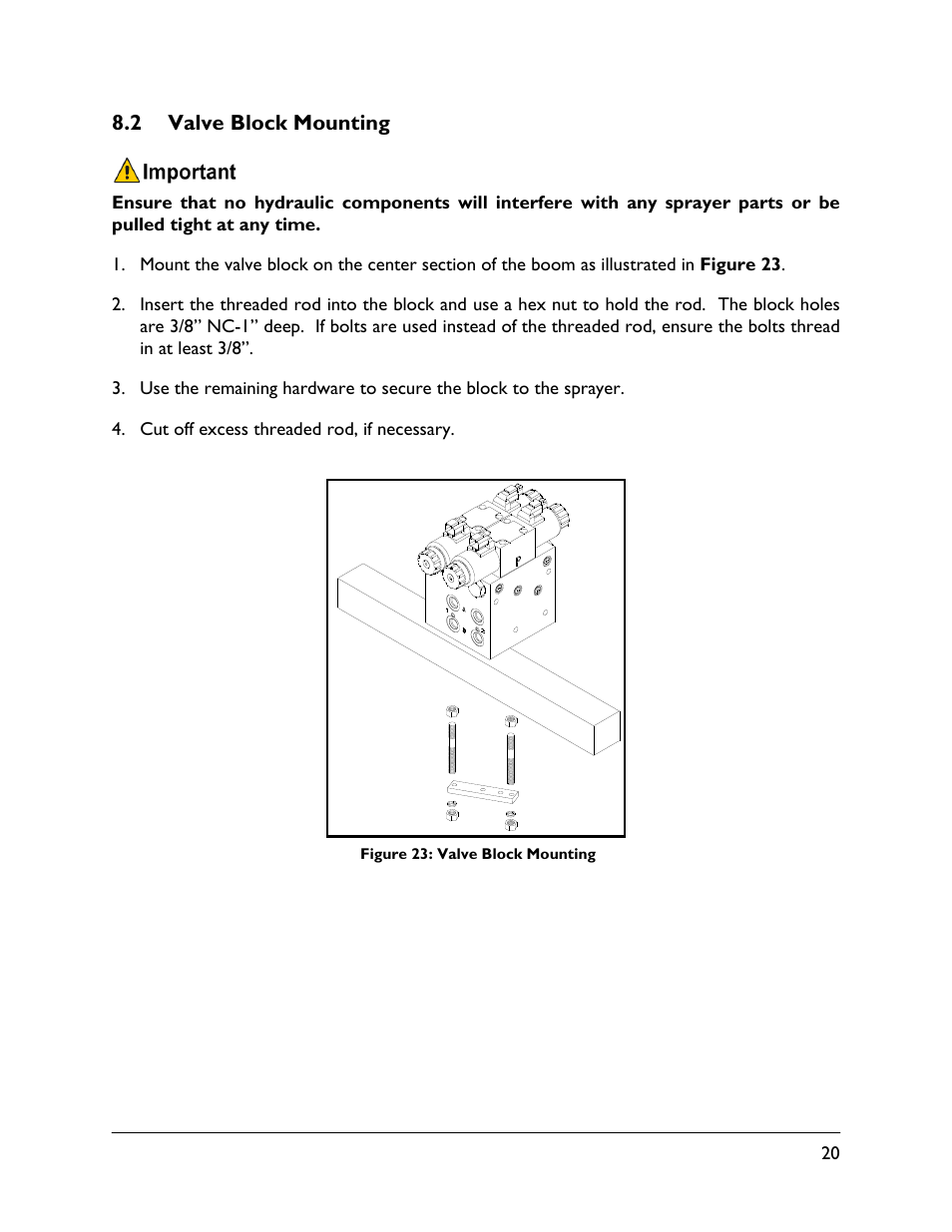 2 valve block mounting | NORAC UC4.5-BC-FT3 User Manual | Page 23 / 33