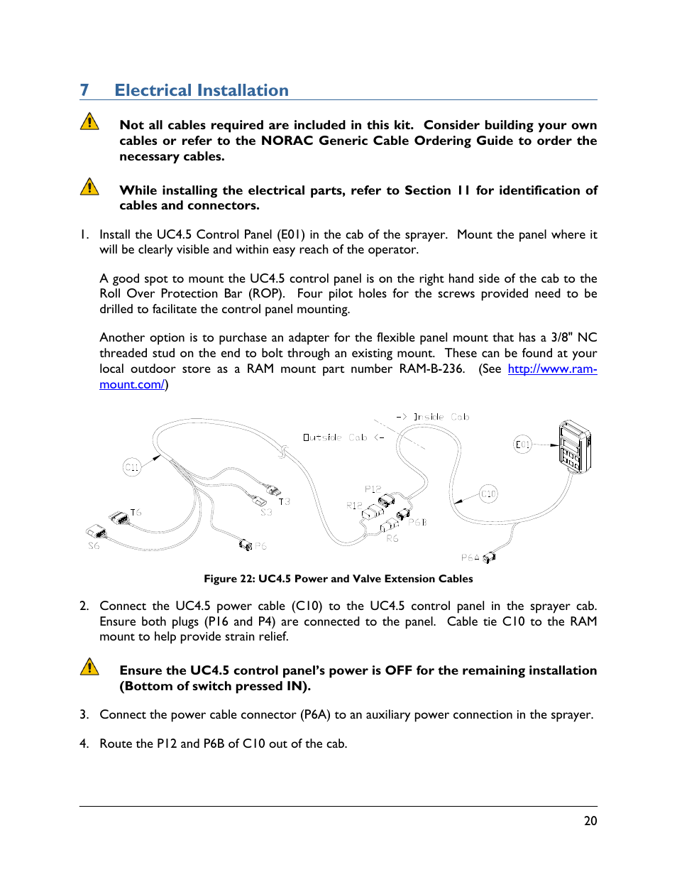 7 electrical installation | NORAC UC4.5-BC-GN1 User Manual | Page 23 / 38